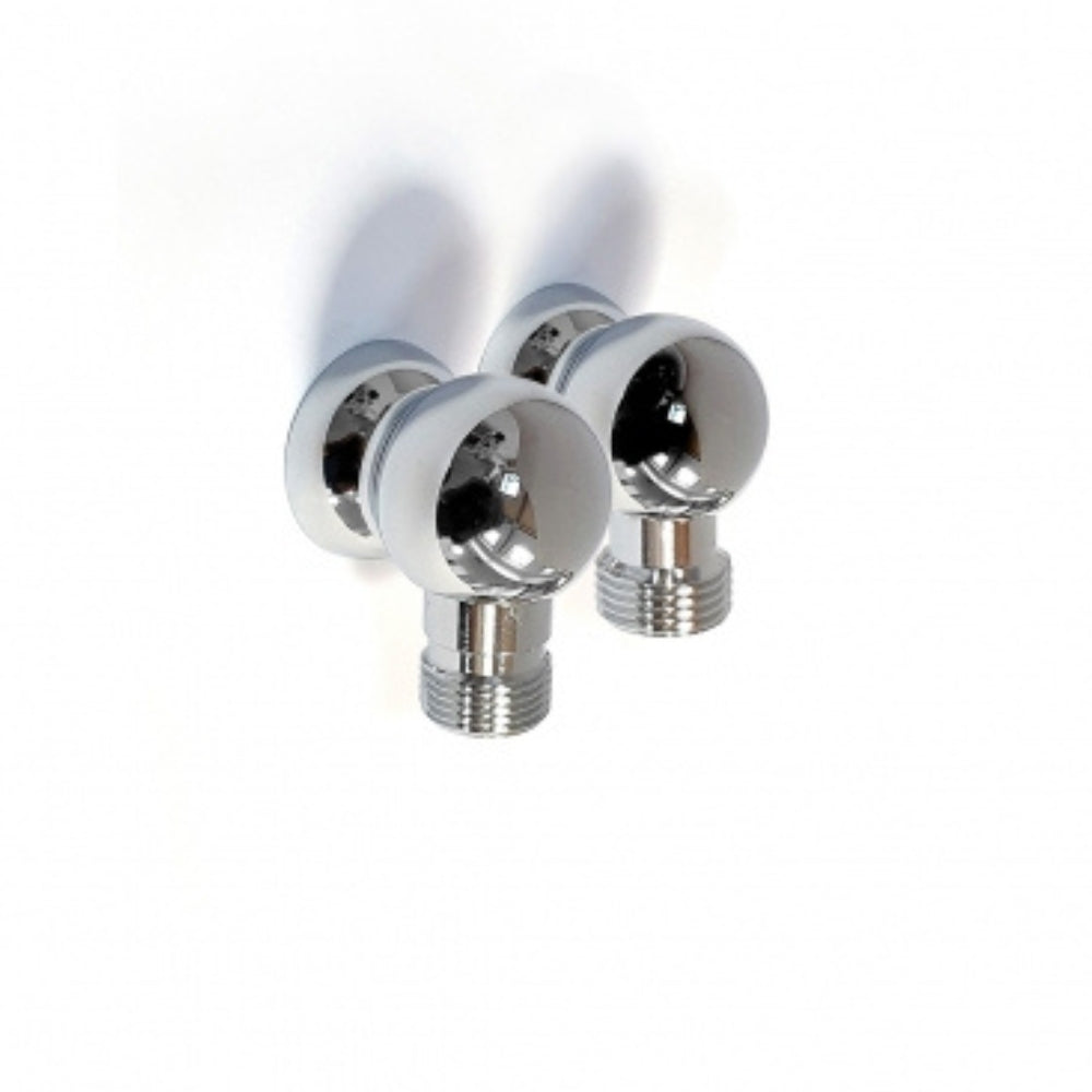 Through Bulkhead Elbow 3/8"M BSP - Chrome