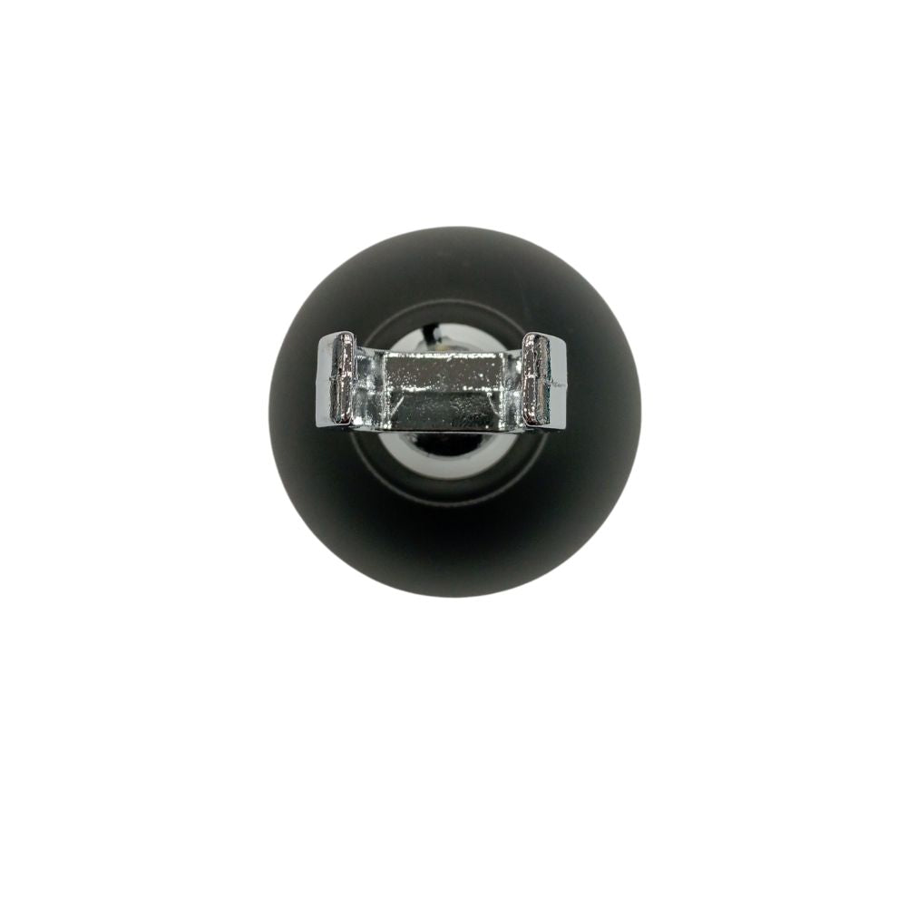 Adjustable Round Hower Head Holder - Matt Black
