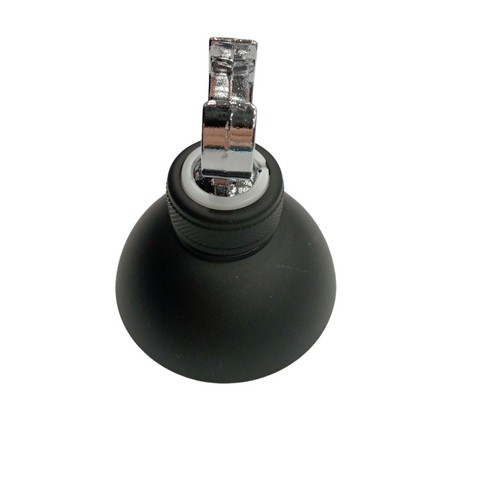 Adjustable Round Hower Head Holder - Matt Black