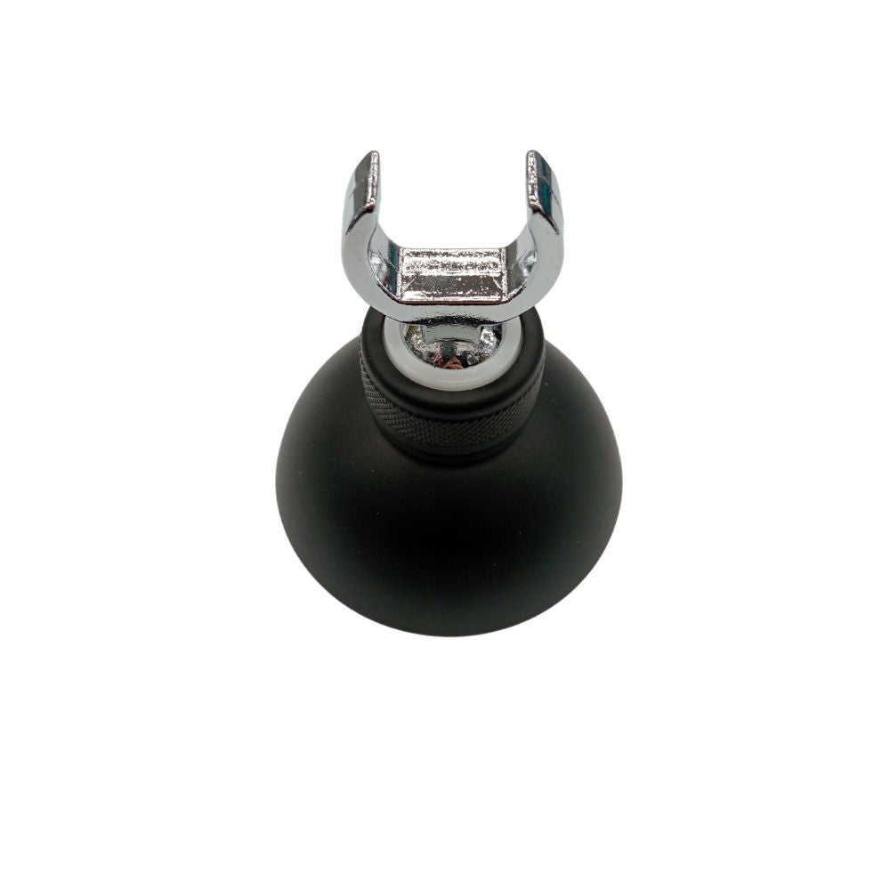 Adjustable Round Hower Head Holder - Matt Black
