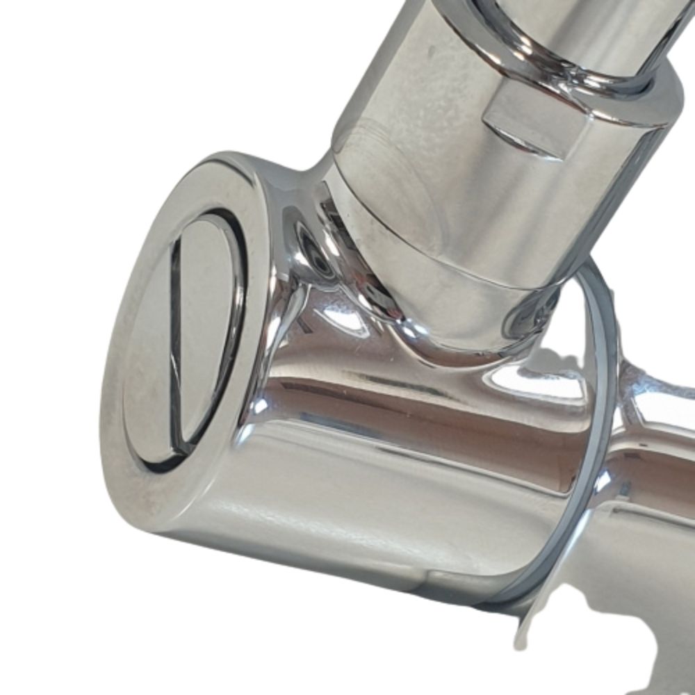 Barka Single Handle Ceramic Fold Down J Spout Mixer - Chrome
