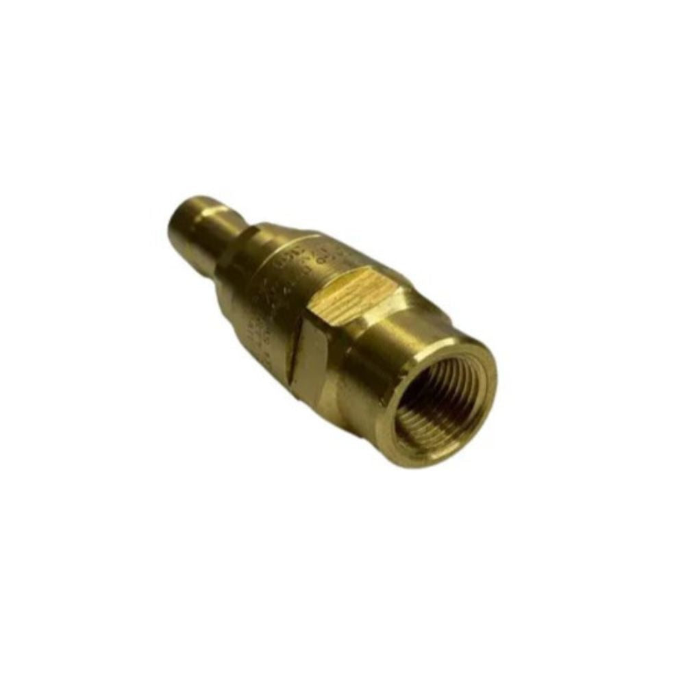 Brass fitting on a white background