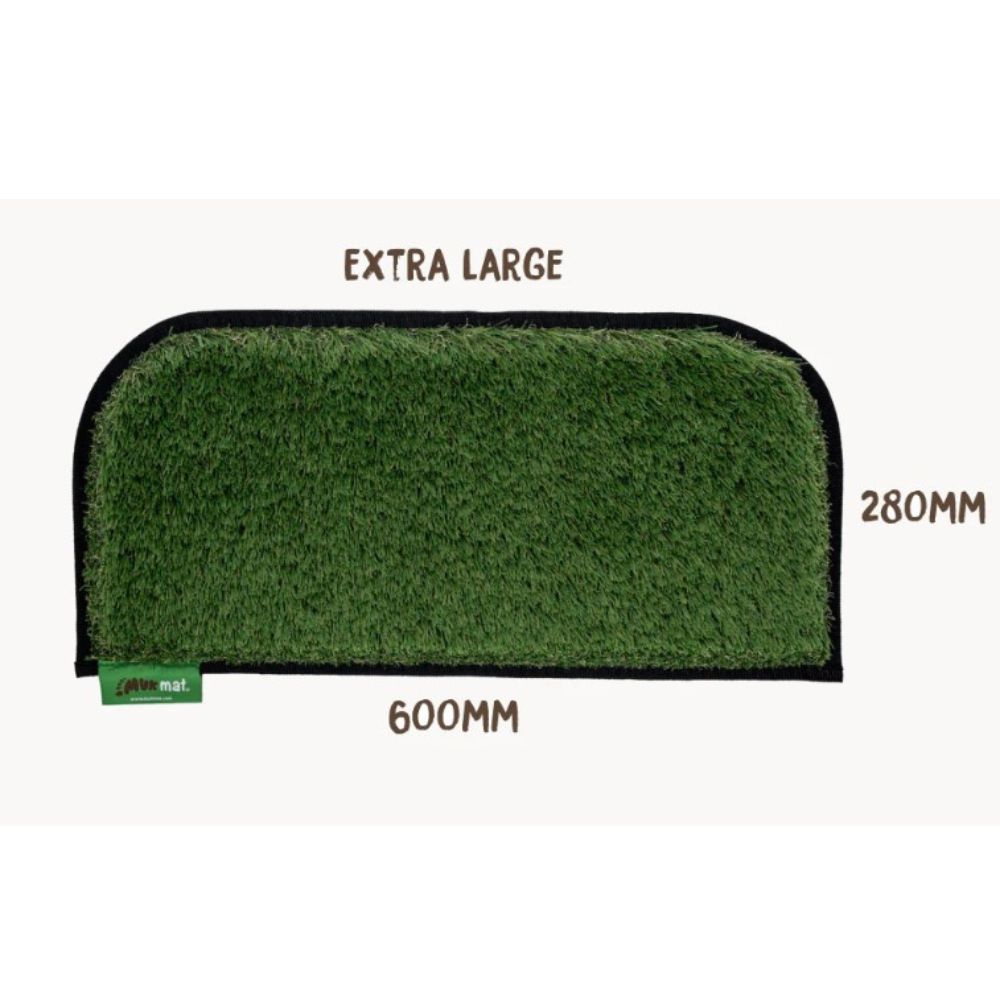 MUK MAT ROUNDED CARAVAN STEP GREEN EXTRA LARGE 28 X 60CM