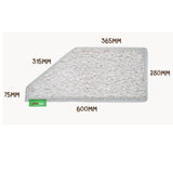 Muk Mat Angled Step Mat - Light Grey, 60 x 28cm