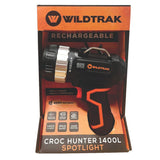 Wildtrak Croc Hunter 1400L Spotlight packaging on a white background