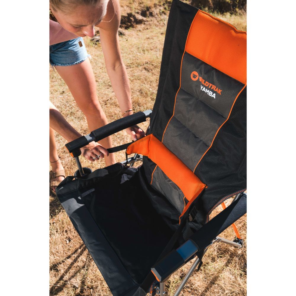 WILDTRAK YAMBA FOLDING CHAIR WITH LUMBAR SUPPORT