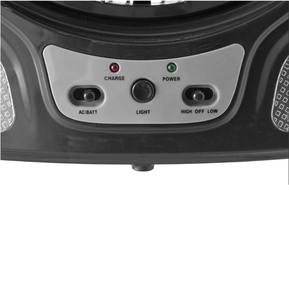 Coleman 240V/12V Rechargeable Lithium Ion Fan with LED Lights