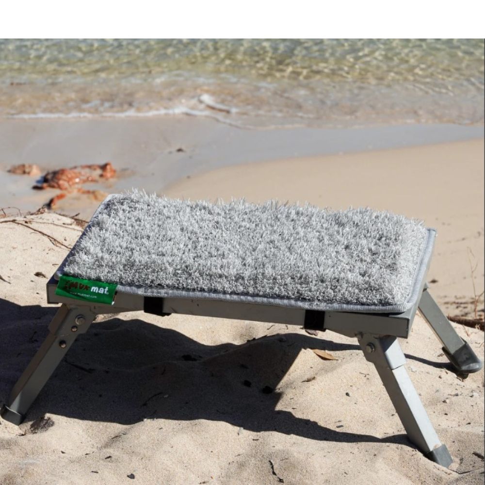 MUK MAT PORTABLE CARAVAN STEP LIGHT GREY 48 x 30