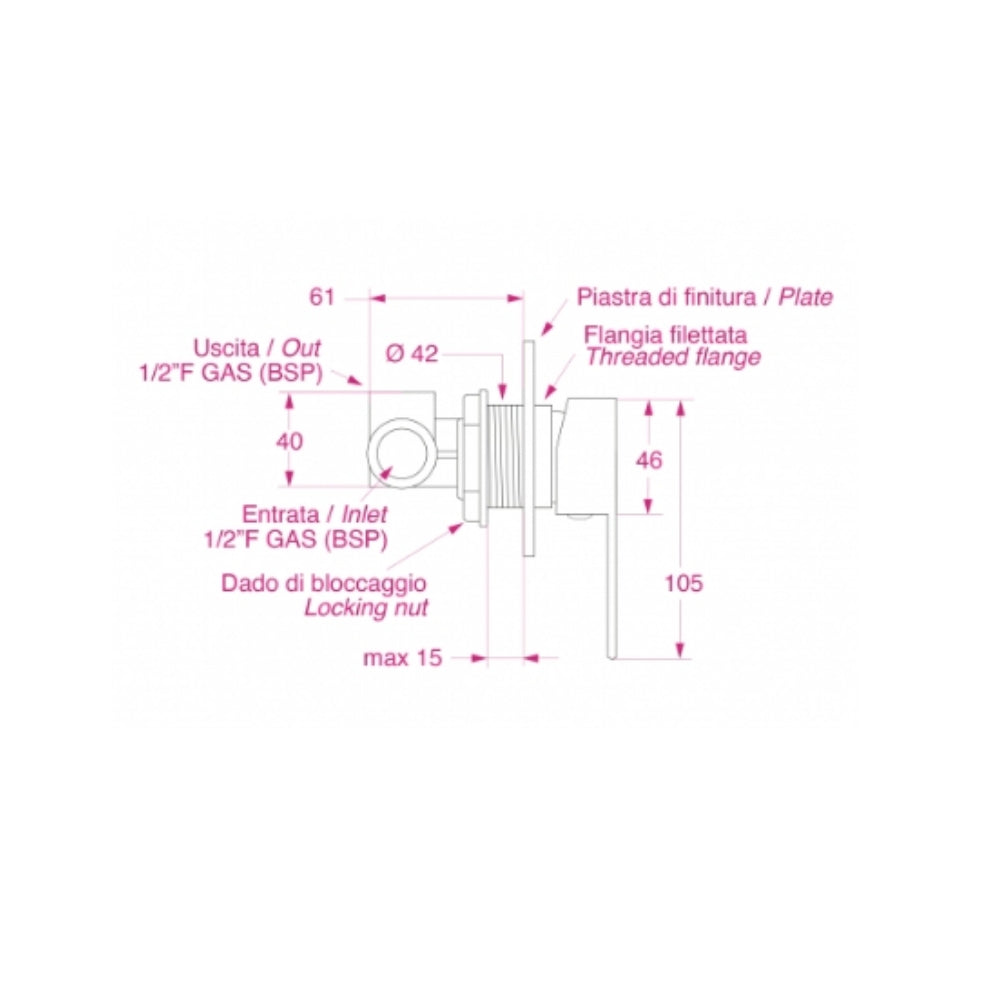 BARKA FLAT HANDLE SHOWER MIXER