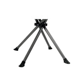Black metal stool tripod legs on a white background