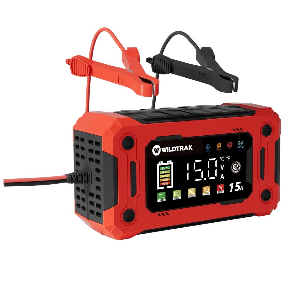 WILDTRAK 15A 12V SMART BATTERY CHARGER