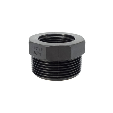 Black pipe fitting on a white background