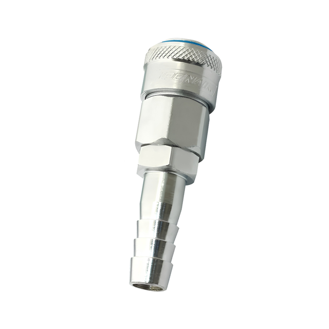 Metal fitting on a white background
