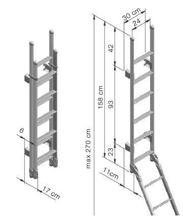 Thule Deluxe 11 Step Double Ladder - Aussie Traveller