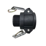Camlock 38mm Type B Coupling with Clips - 1¼" Male Thread