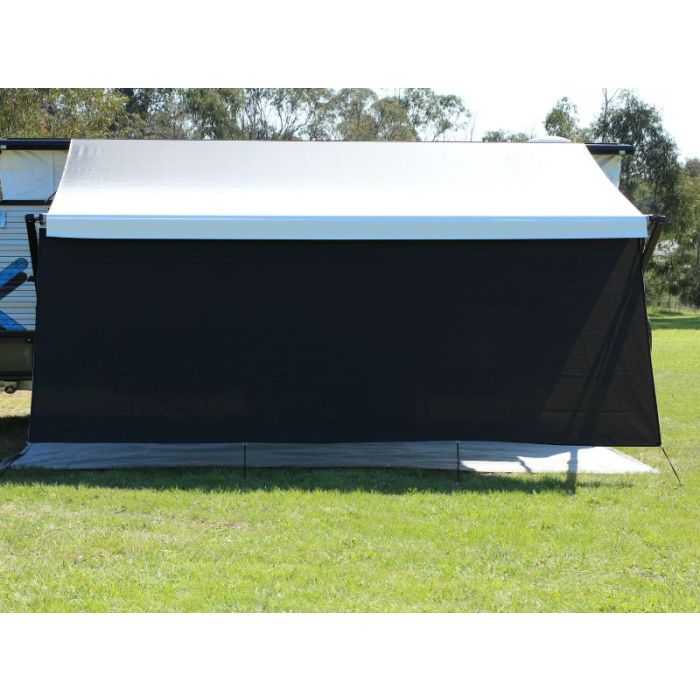 Camec Black Privacy Screen 3.4M X 1.8M With Ropes And Pegs