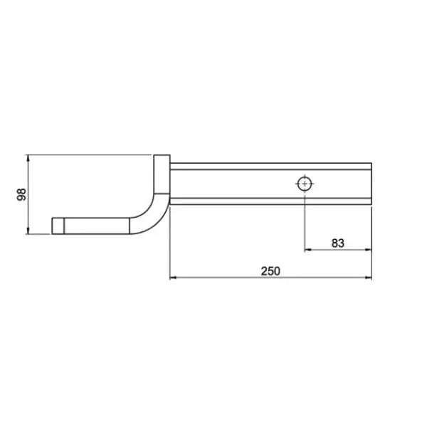 HAYMAN REESE TOW BALL MOUNT STRAIGHT 250MM