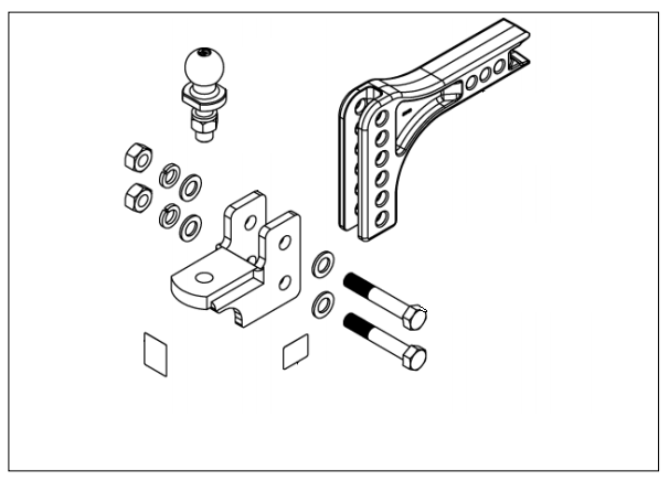 HAYMAN REESE ADJUSTABLE TOW BALL MOUNT