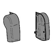 Thule LH & RH End Caps suit Omn 4900 Black