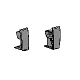 Thule L & R Lead Rail End Plate 4900 Black