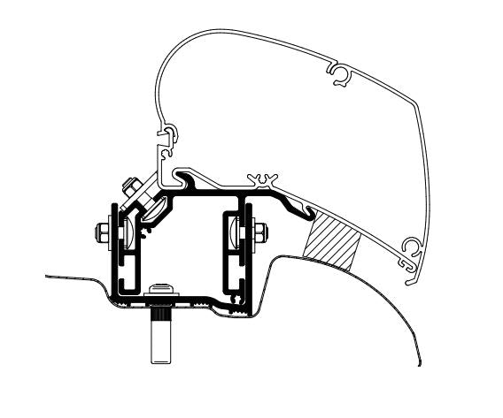Thule Adaptor Awning Bracket VW Crafter