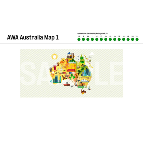 Long Side Art Shade Walls - Aus Map Edition - Aussie Traveller