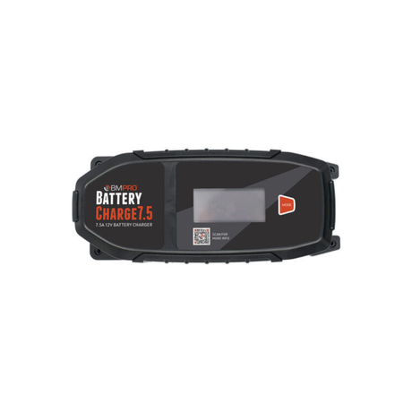 Battery charger with digital display on a white background