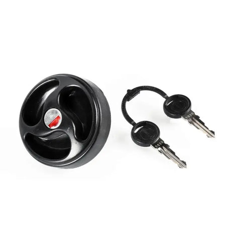 Black water filler with keys on a white background