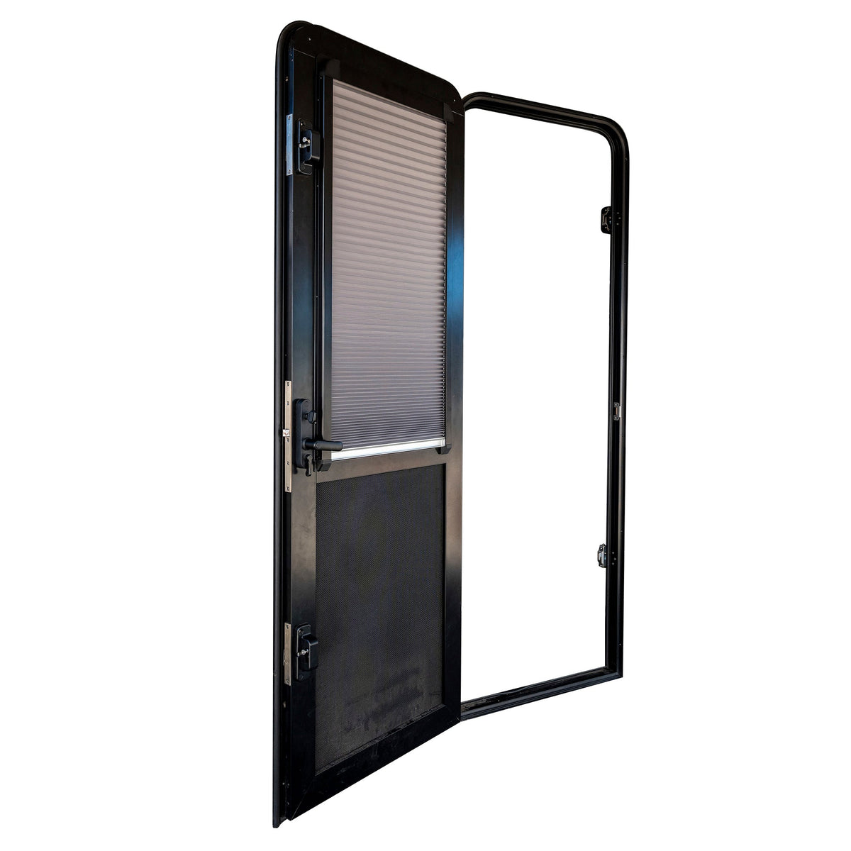 DC Caravan Door with Pleated Blind - Left Hand Hinge
