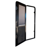 DC Caravan Door with Pleated Blind - Left Hand Hinge