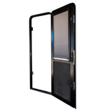 DC Caravan Door with Pleated Blind - Right Hand Hinge