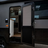 DC Caravan Door with Pleated Blind - Right Hand Hinge