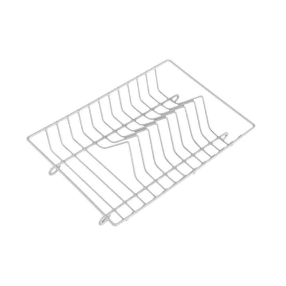 White dish drainer on white background