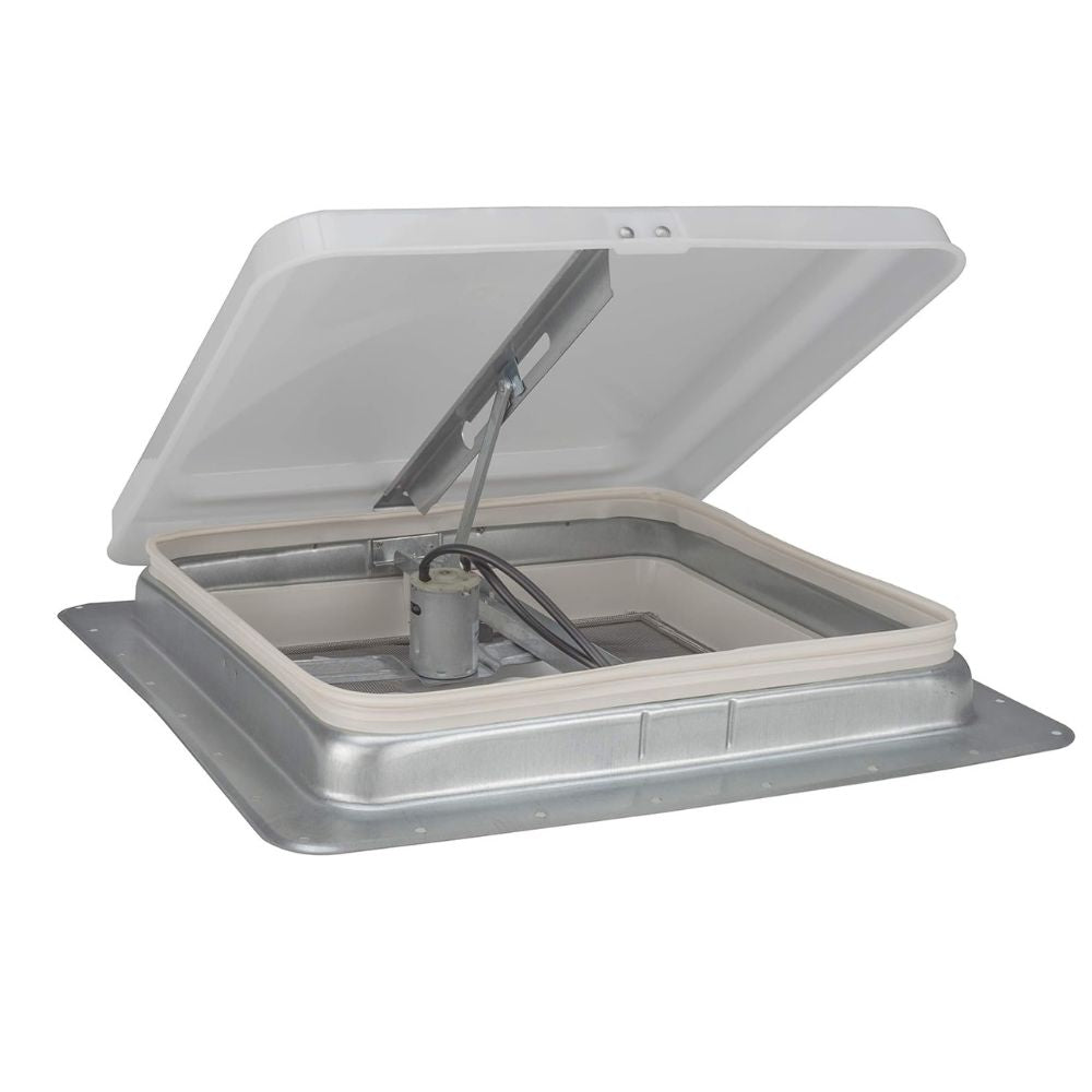 Roof vent with open cover on a white background