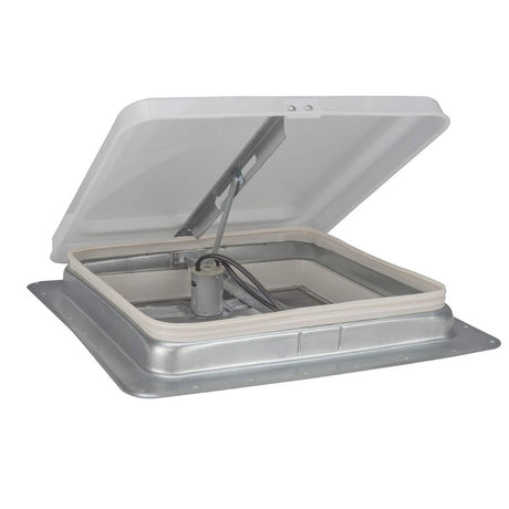 Roof vent with open cover on a white background