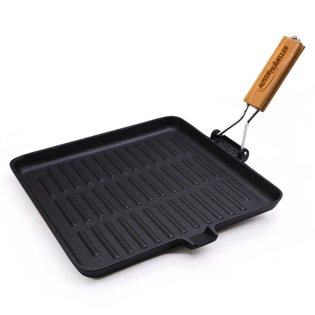 Cast Iron Square Frypan - 28cm - Aussie Traveller