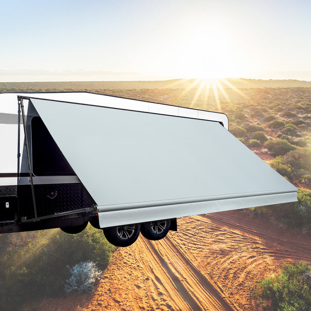 Sunburst Eclipse Awning - Light Grey - Aussie Traveller