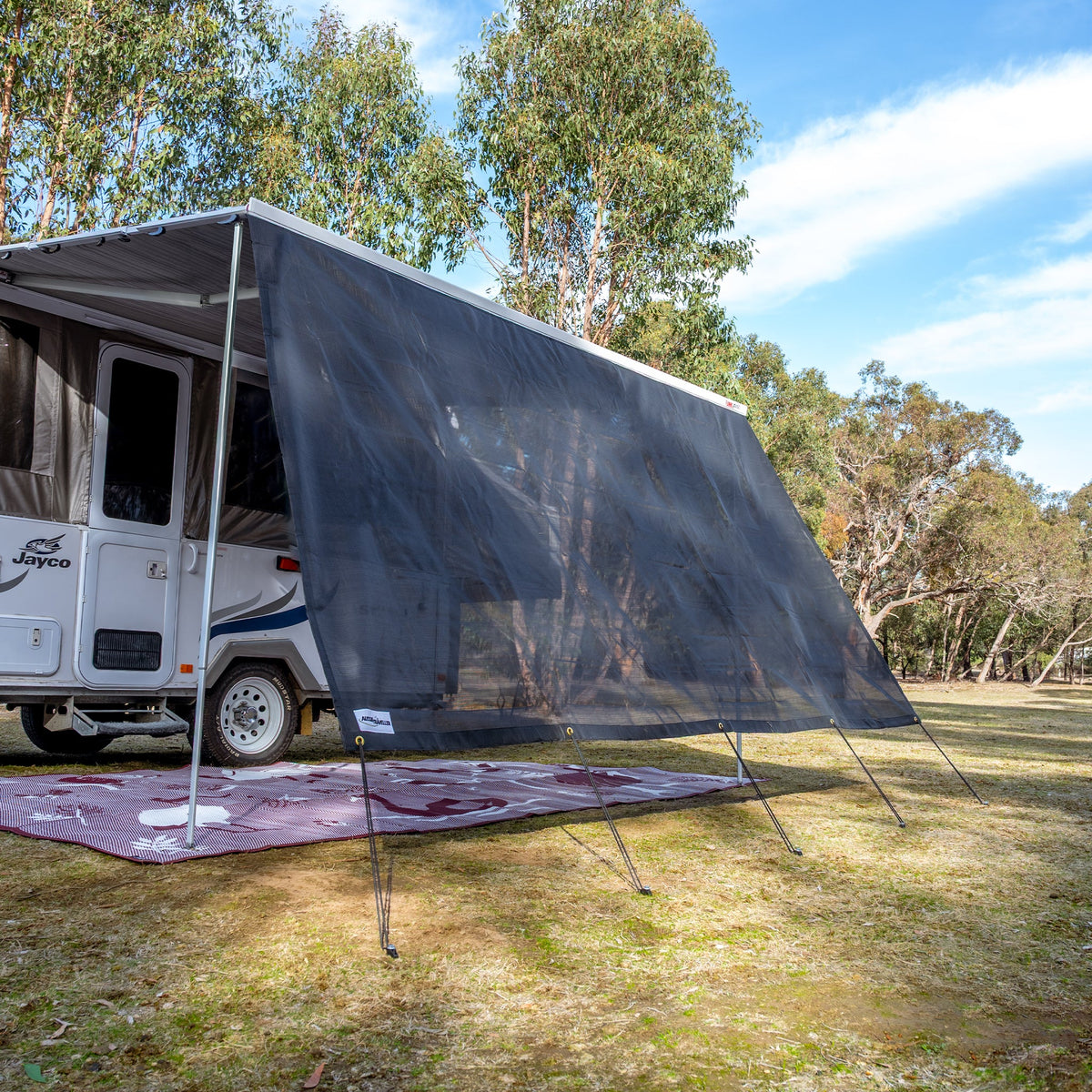 Sunblocker Privacy Screen Long Side Wall - Black