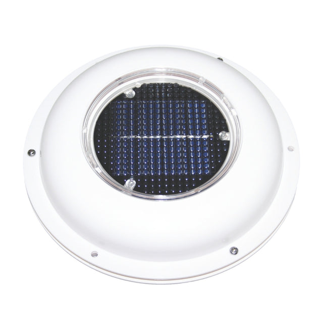 Solar panel in an exhaust fan