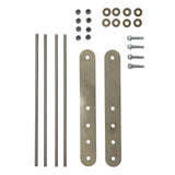 bolts, rods, washer, brackets for installation of pole container