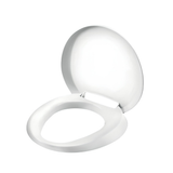 Toilet seat on white background