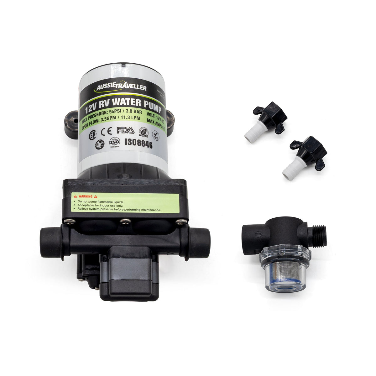 Aussie Traveller 12V RV Water Pump - 11.3LPM
